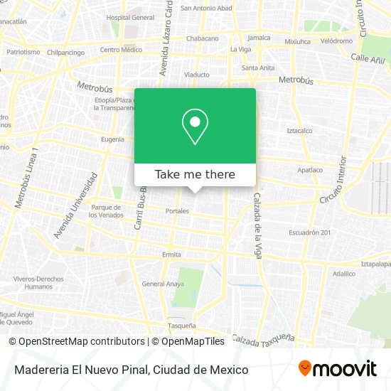 Madereria El Nuevo Pinal map