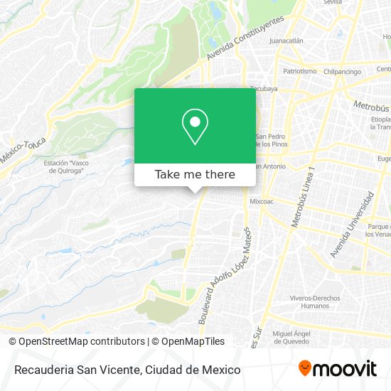 Recauderia San Vicente map