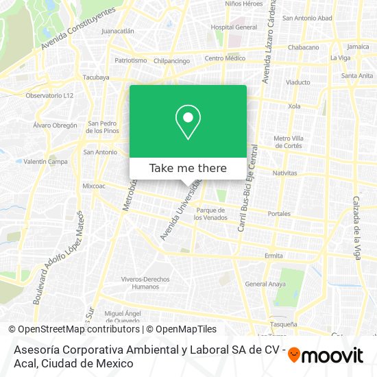 Asesoría Corporativa Ambiental y Laboral SA de CV - Acal map