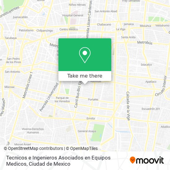 Tecnicos e Ingenieros Asociados en Equipos Medicos map