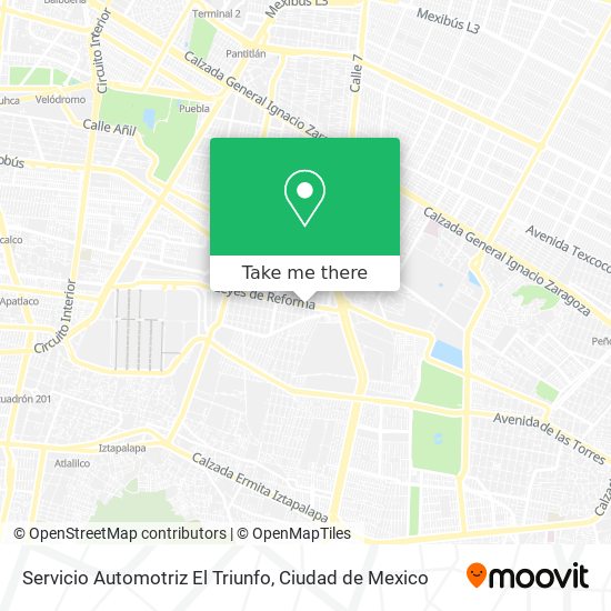 Mapa de Servicio Automotriz El Triunfo