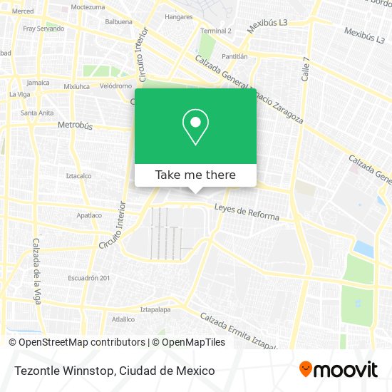 Tezontle Winnstop map