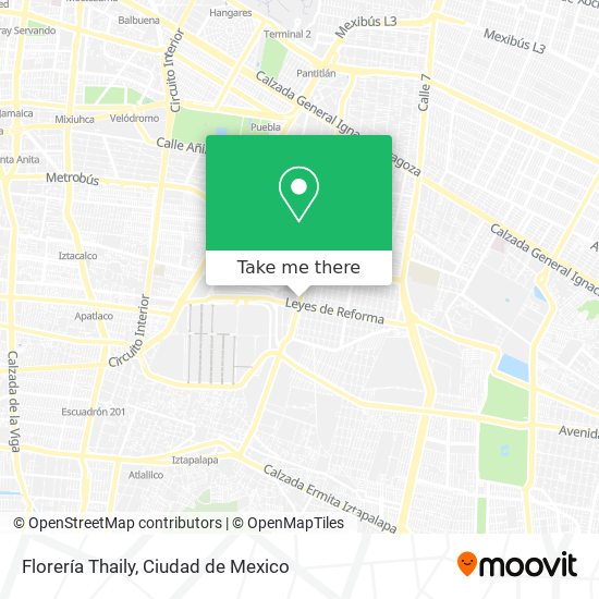 Florería Thaily map