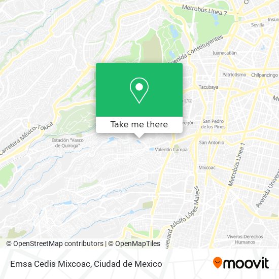 Emsa Cedis Mixcoac map