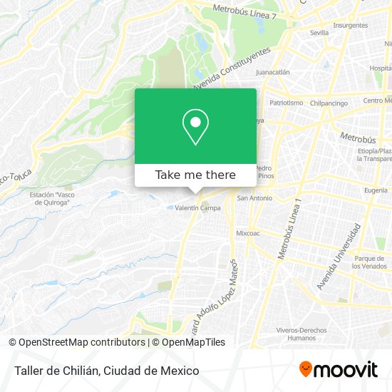 Taller de Chilián map