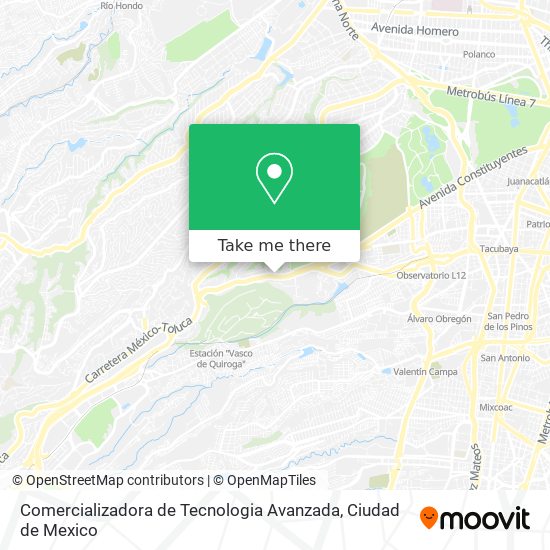 Mapa de Comercializadora de Tecnologia Avanzada