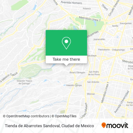 Mapa de Tienda de Abarrotes Sandoval