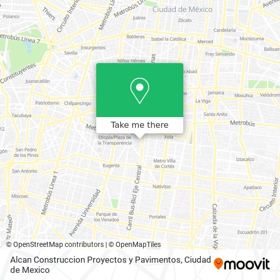 Alcan Construccion Proyectos y Pavimentos map