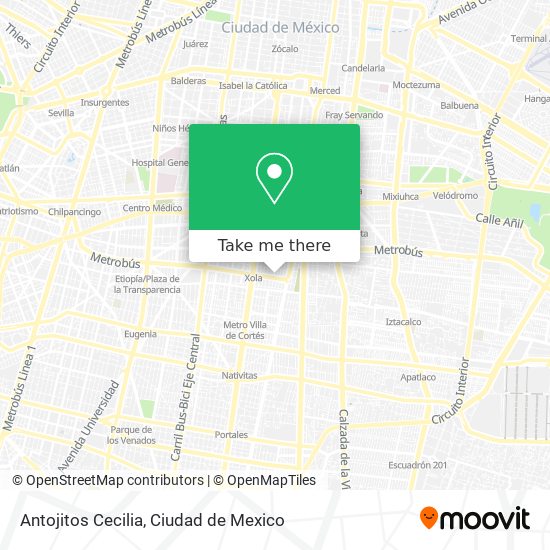 Antojitos Cecilia map