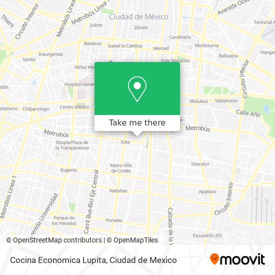 Mapa de Cocina Economica Lupita