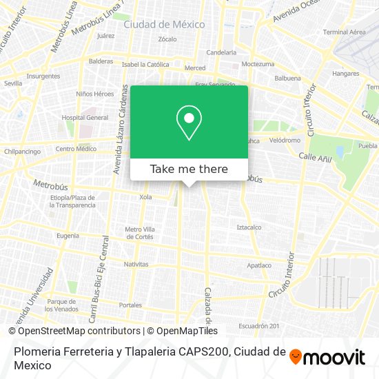 Mapa de Plomeria Ferreteria y Tlapaleria CAPS200