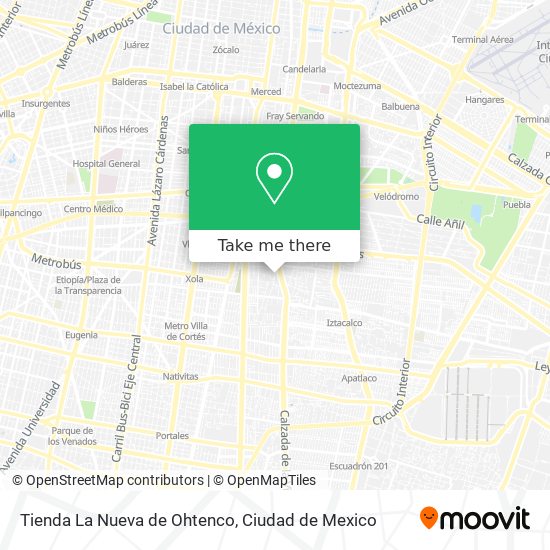 Mapa de Tienda La Nueva de Ohtenco