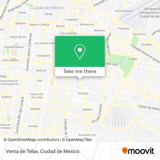 Venta de Telas map