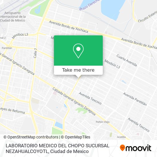 LABORATORIO MEDICO DEL CHOPO SUCURSAL NEZAHUALCOYOTL map