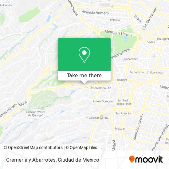 Mapa de Cremeria y Abarrotes