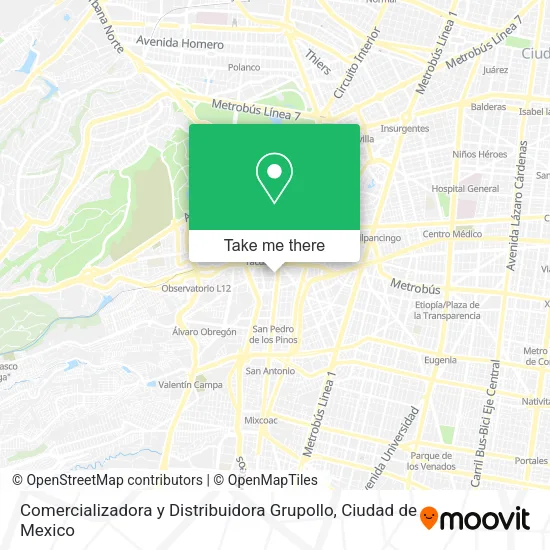 Comercializadora y Distribuidora Grupollo map