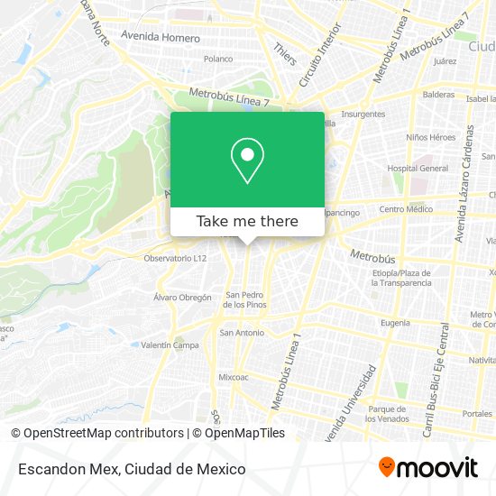 Escandon Mex map