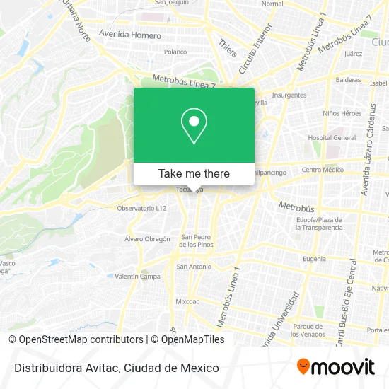 Distribuidora Avitac map