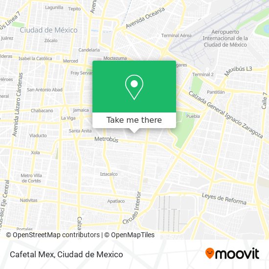 Cafetal Mex map