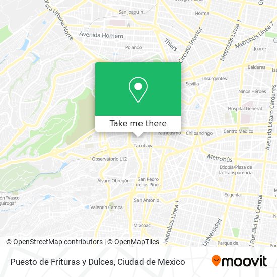 Mapa de Puesto de Frituras y Dulces