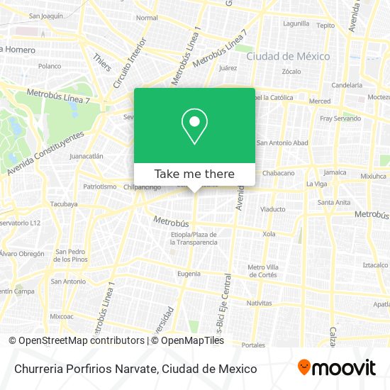 Mapa de Churreria Porfirios Narvate