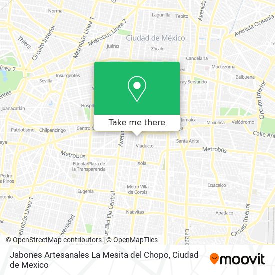 Jabones Artesanales La Mesita del Chopo map