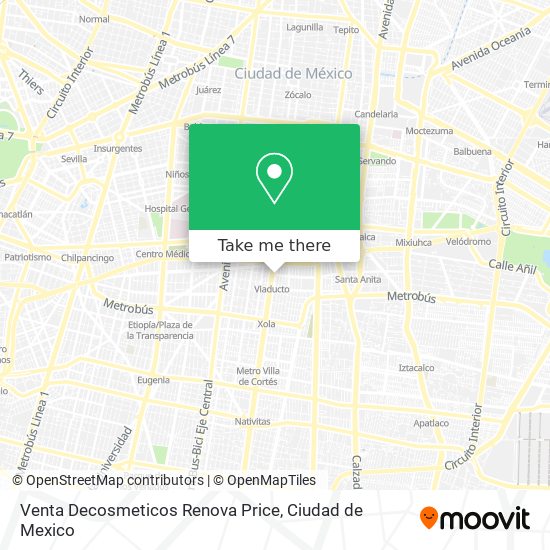 Mapa de Venta Decosmeticos Renova Price