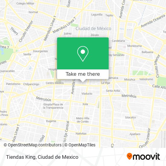 Tiendas King map