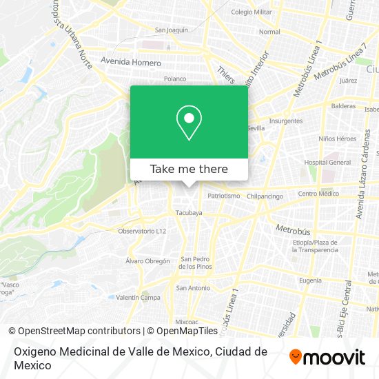 Oxigeno Medicinal de Valle de Mexico map