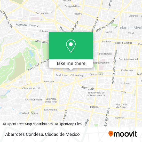 Abarrotes Condesa map