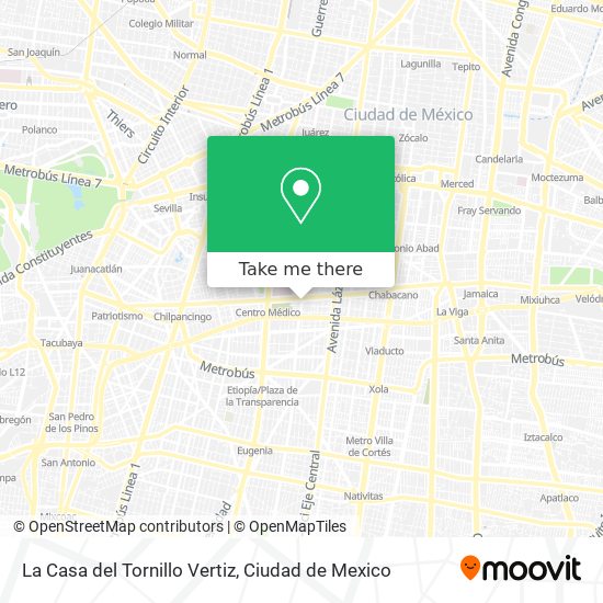 La Casa del Tornillo Vertiz map