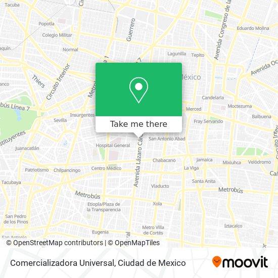 Comercializadora Universal map