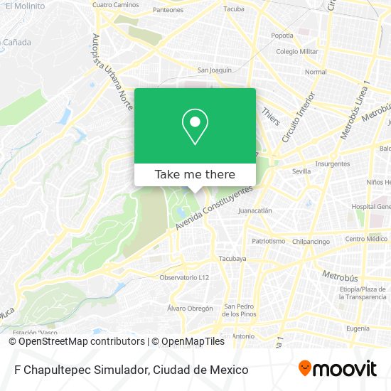 Mapa de F Chapultepec Simulador