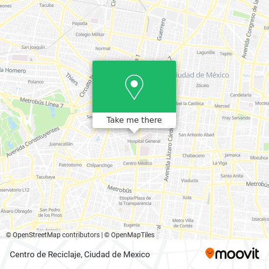 Mapa de Centro de Reciclaje