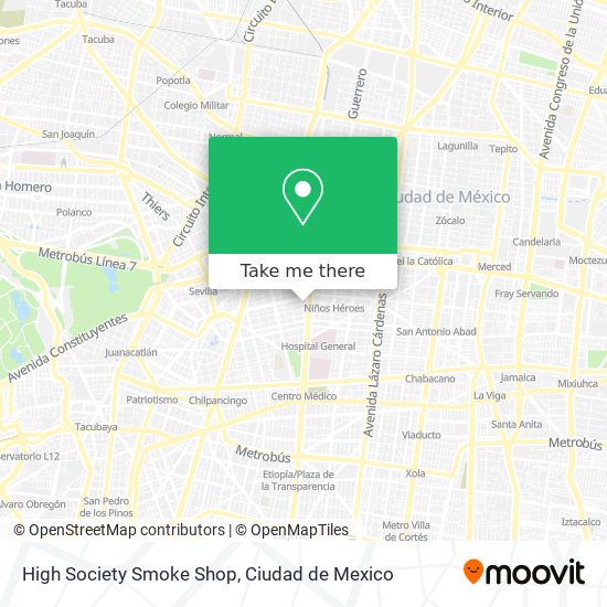 High Society Smoke Shop map