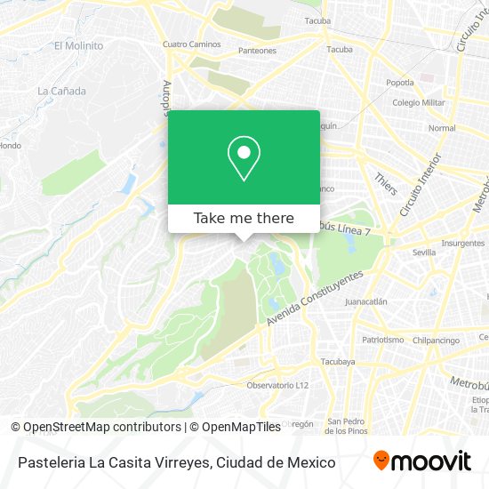 Mapa de Pasteleria La Casita Virreyes