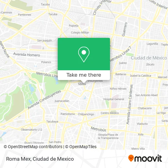 Roma Mex map