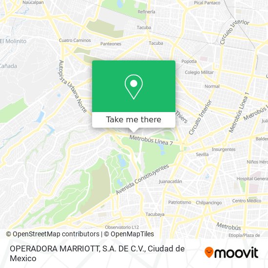 OPERADORA MARRIOTT, S.A. DE C.V. map