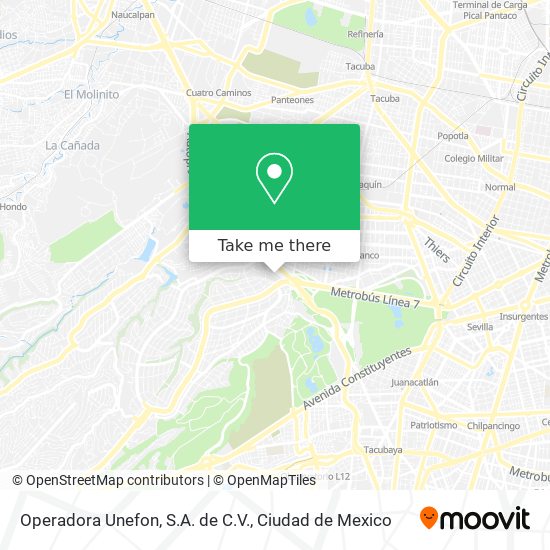 Operadora Unefon, S.A. de C.V. map