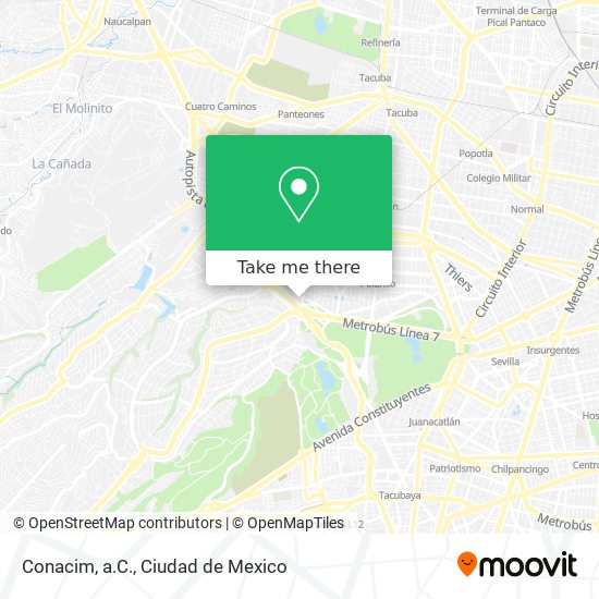 Mapa de Conacim, a.C.