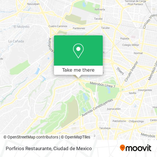 Porfirios Restaurante map