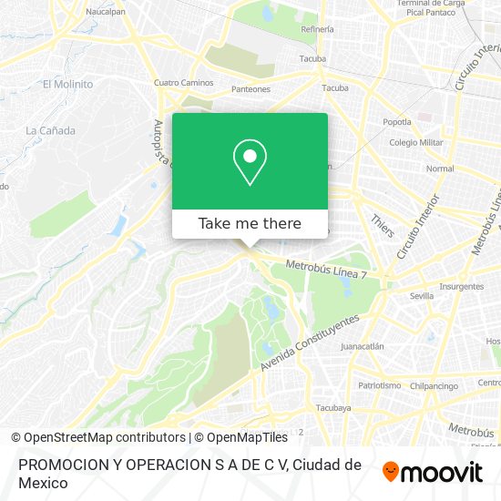 PROMOCION Y OPERACION S A DE C V map
