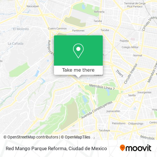 Mapa de Red Mango Parque Reforma