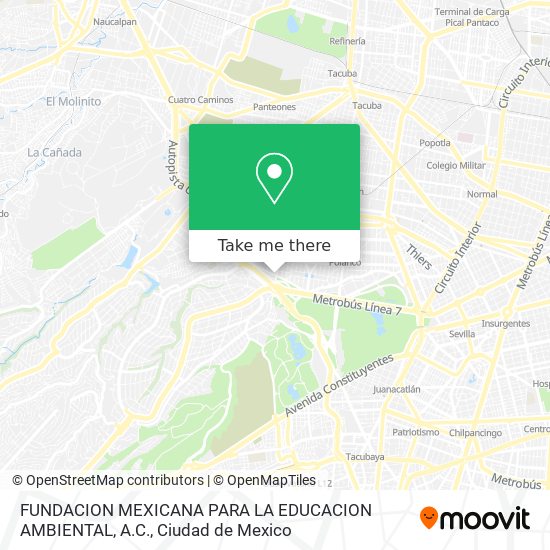 FUNDACION MEXICANA PARA LA EDUCACION AMBIENTAL, A.C. map