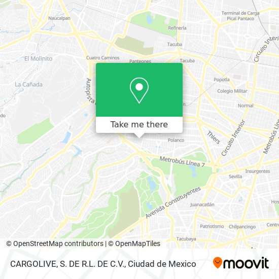 CARGOLIVE, S. DE R.L. DE C.V. map