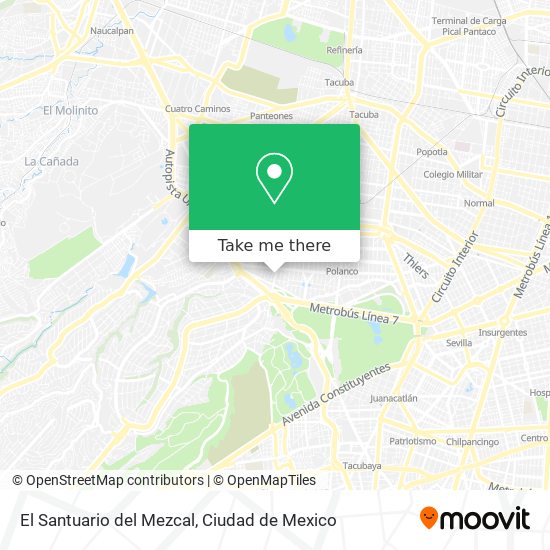 El Santuario del Mezcal map