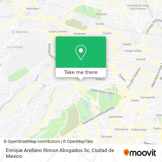 Mapa de Enrique Arellano Rincon Abogados Sc