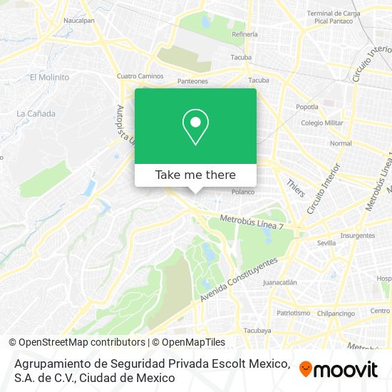 Mapa de Agrupamiento de Seguridad Privada Escolt Mexico, S.A. de C.V.