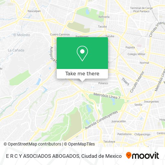 Mapa de E R C Y ASOCIADOS ABOGADOS