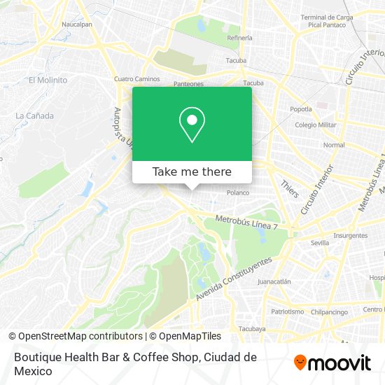 Boutique Health Bar & Coffee Shop map